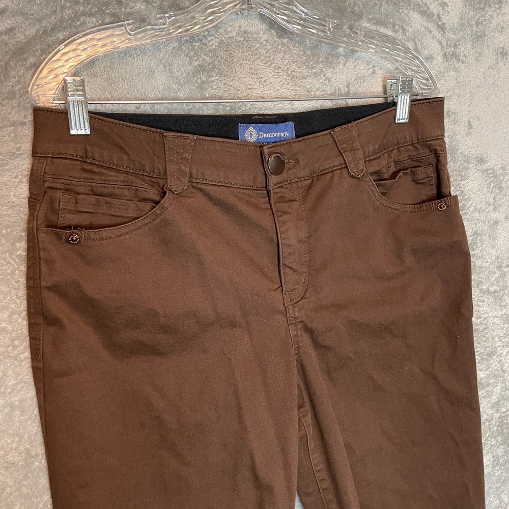 Democracy Women Ab Solution Skinny Ankle Pants 12 Brown Minimalist Capsule - Picture 3 of 10